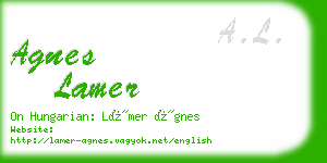 agnes lamer business card